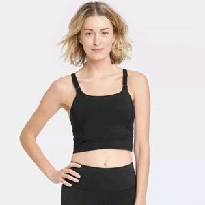 Target All In Motion Paco Black Racerback Long Line Bra Size XS NEW NWT